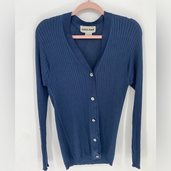 Gallant 100% silk botton up sweater - Picture 1 of 8